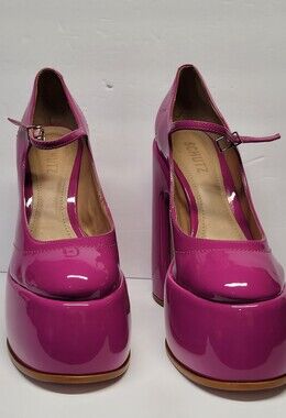 SCHUTZ Zayne Fuchsia Patent Platform Mary Jane Heels